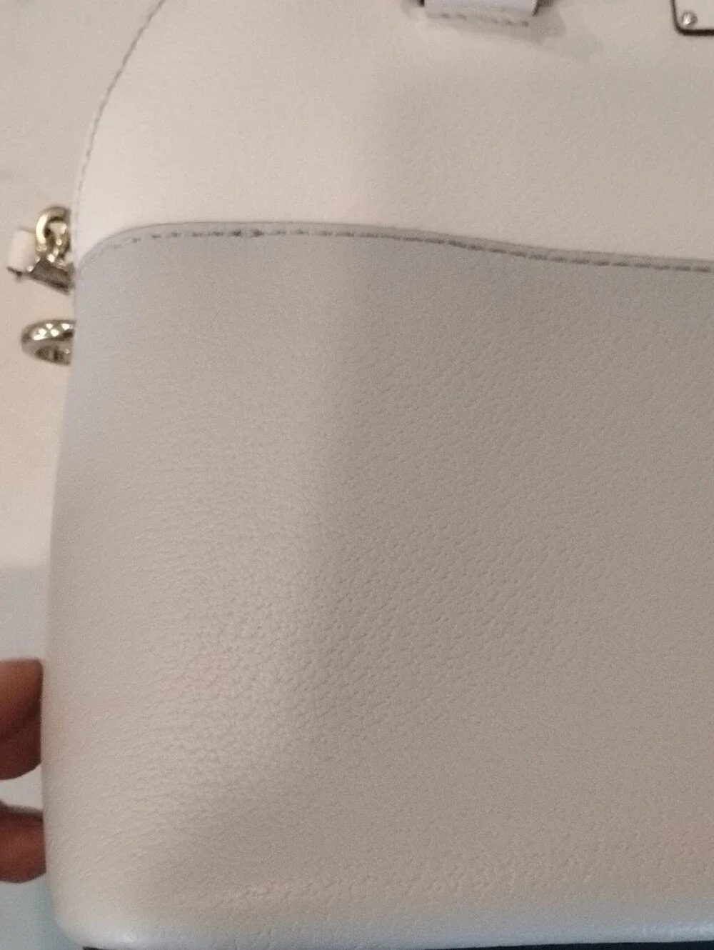 kate spade White Dome Satchel with Detachable Strap